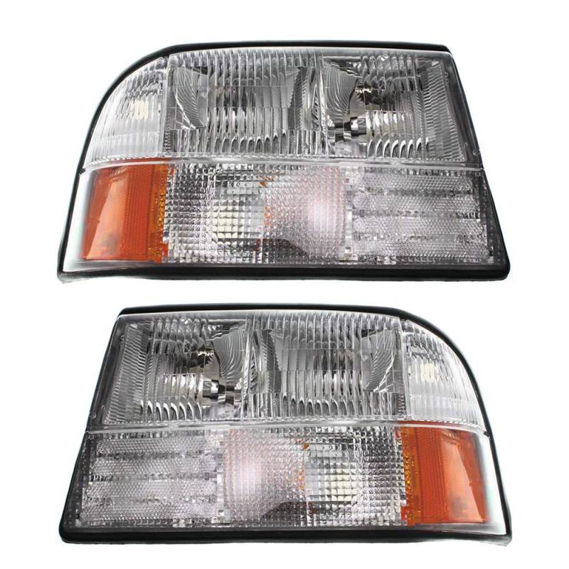 New Pair Of Headlights Compatible With Gmc Sonoma Sle Sls Sl Extended ...