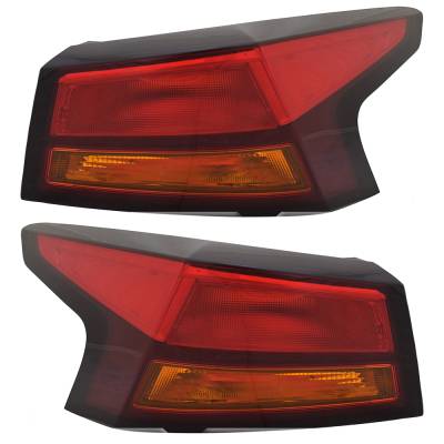 Rareelectrical - New Halogen Outer Pair Tail Lights Compatible With Nissan Altima Sl Sedan 4 Door 2.5L 2019 2020 2021