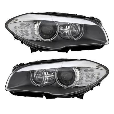 Rareelectrical - New Pair Of Headlights Compatible With Bmw 528I Lujo Sedan 4-Door 2011 2012 2013 By Part Numbers