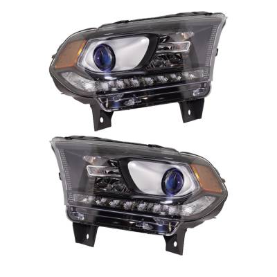 Rareelectrical - New Pair Of Headlights Compatible With Dodge Durango Sxt Plus Sport Utility 2018 2019 2020 By Part