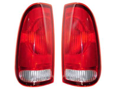 Rareelectrical - New Tail Light Pair Compatible With Ford F250 F350 Super Duty 99-07 Fo2801117 F85z 13404 Ca