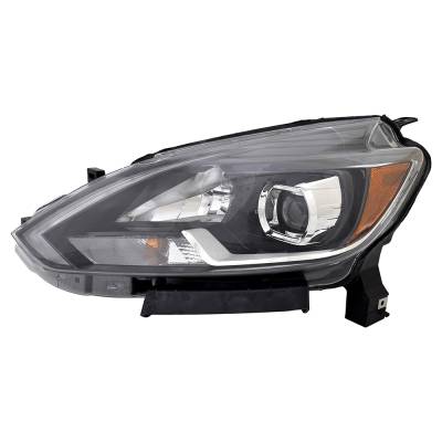 Rareelectrical - New Left Side Headlights Compatible With Nissan Sentra Sr Sedan Plastic Led Bulb High And Low Beam