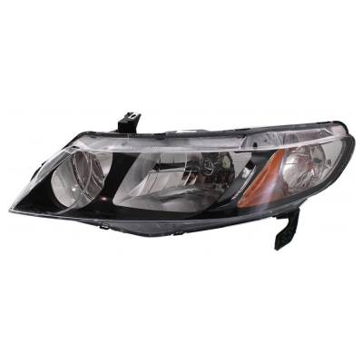 Rareelectrical - New Left Halogen Headlight Compatible With Honda Civic Hybrid Sedan 4 Door 2006 2007 2008 2009 2010