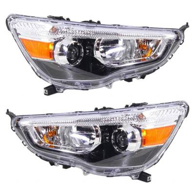 Rareelectrical - New Pair Of Headlights Compatible With Mitsubishi Outlander Sport Se 2011 2012 2013 2014 2015 2016