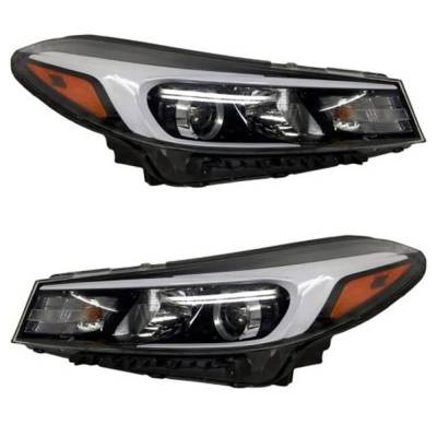 Rareelectrical - New Pair Of Halogen Headlights Compatible With Kia Forte5 Ex Hatchback 4 Door 2.0L 2017 2018 By Part