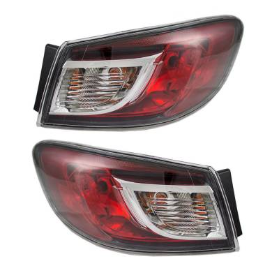 Rareelectrical - New Tail Light Pair Compatible With Mazda 3 Sedan 10-13 Bbm4-51-150F Bbm451150f Ma2801144 Ma2800144