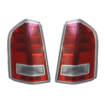 Rareelectrical - New Chrome Tail Light Pair Compatible With Chrysler 300 2011-3/2012 Ch2801200 Ch2800200 68042173Ae