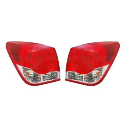 Rareelectrical - New Pair Of Tail Lights Compatible With Chevrolet Cruz 2012 2013 2014 2015 Gm2805107 Gm2804107