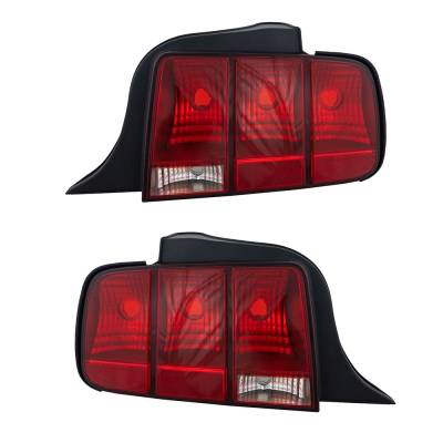 Rareelectrical - New Pair Of Tail Lights Compatible With Ford Mustang Shelby Gt Gt500 Gt500kr Convertible Coupe