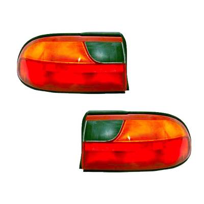 Rareelectrical - New Pair Of Tail Lights Compatible With Chevrolet Mailbut 1997-2003 Gm2800132 Gm2801132 15894726