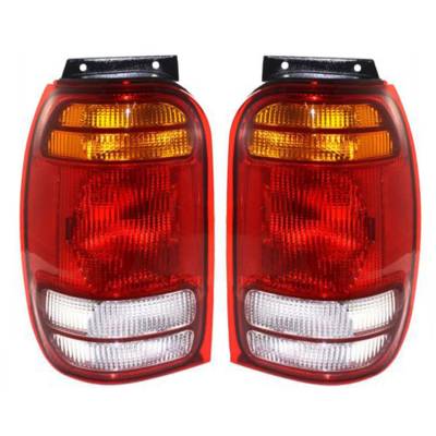 Rareelectrical - New Pair Of Tail Lights Compatible With Mercury Mountaineer 1998-2001 Fo2801120 F87z 13404 Ac