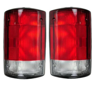 Rareelectrical - New Tail Light Pair Compatible With Ford E-350 Econoline 1995-00 Fo2800114 F5uz 13405 A F5uz13404a