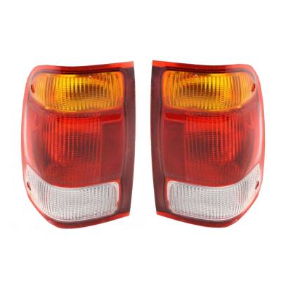 Rareelectrical - New Pair Of Tail Lights Compatible With Ford Ranger 1998-1999 Fo2800121 Fo2801121 F87z 13404 Ba