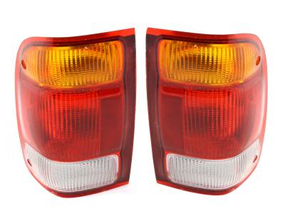 Rareelectrical - New Pair Of Tail Lights Compatible With Ford Ranger 1998 1999 By Part Numbers F87z13404ba Fo2801121