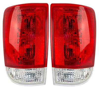 Rareelectrical - New Pair Of Tail Lights Compatible With Chevrolet K2500 Suburban Sport 95-99 19179679 15721390