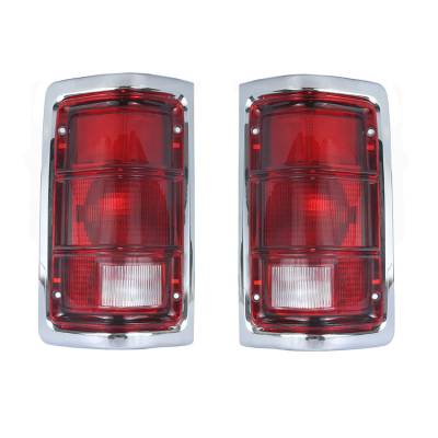 Rareelectrical - New Tail Light Pair Compatible With Dodge Ramn 50 Sweptline 1988-1993 Ch2809103 55054794 Ch2808103