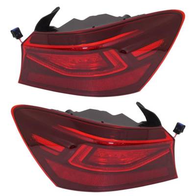 Rareelectrical - New Led Outer Pair Tail Lights Compatible With Kia Forte Ex Sedan 4 Door 2.0L 2019 2020 2021 By Part