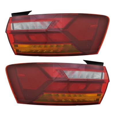 Rareelectrical - New Led Outer Pair Tail Lights Compatible With Volkswagen Jetta Sel Premium 1.4L 2019 By Part Number