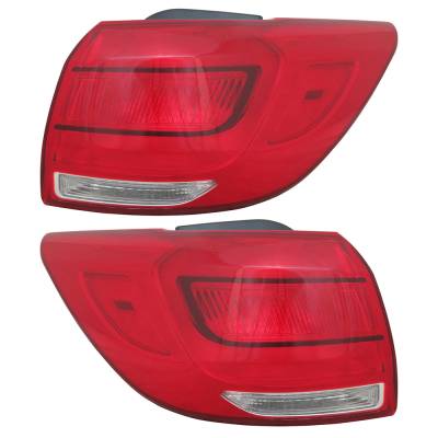 Rareelectrical - New Halogen Outer Pair Tail Lights Compatible With Kia Sportage Lx Sport Utility 2.4L 2014 2015 2016