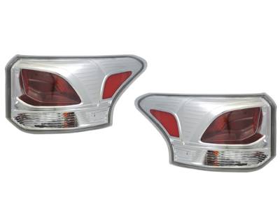 Rareelectrical - New Pair Of Tail Lights Compatible With Mitsubishi Outlander 2014 2015 By Part Numbers Mi2801135