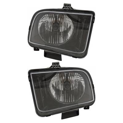 Rareelectrical - New Pair Of Halogen Headlights Compatible With Ford Mustang Base Coupe 2 Door 4.0L 2005 2006 By Part