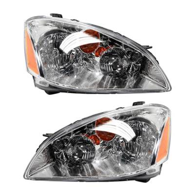 Rareelectrical - New Pair Of Halogen Headlights Compatible With Nissan Altima Base Sedan 2002 2003 2004 By Part