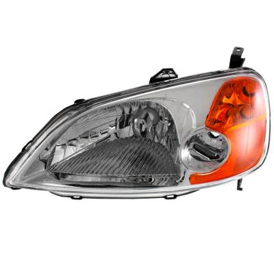 Rareelectrical - New Left Halogen Headlight Compatible With Honda Civic Gx Sedan 1.7L 2001 2002 2003 By Part Number