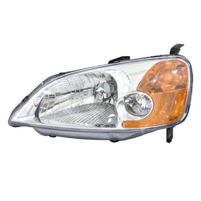 Rareelectrical - New Left Halogen Headlight Compatible With Honda Civic Hybrid  2003 By Part Number Ho2502116