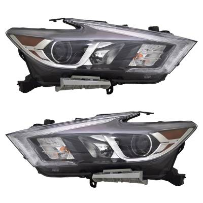 Rareelectrical - New Pair Of Headlights Compatible With Nissan Maxima Platinum Sedan 2016 2017 2018 By Part Numbers