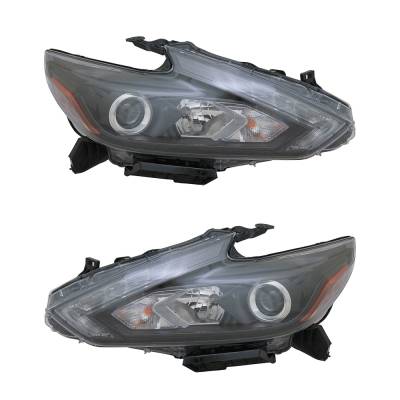 Rareelectrical - New Pair Of Headlights Compatible With Nissan Altima Sl Sedan 2016 2017 2018 By Part Numbers