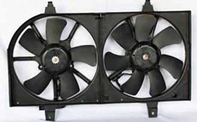 Rareelectrical - New Ac Condenser Fan Assembly Compatible With 2001 Nissan Sentra Dual Radiator Condenser