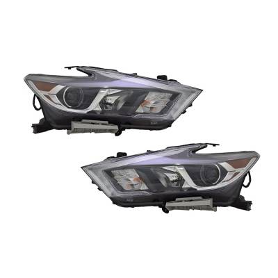 Rareelectrical - New Pair Of Headlights Compatible With Nissan Maxima Advance S Sl 2016 26010-4Rf0a Ni2503235