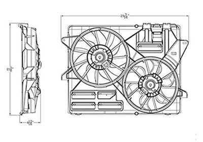 Rareelectrical - New Dual Radiator And Condenser Fan Compatible With Ford Mustang 3.7L 2015-2016 Fo3115205