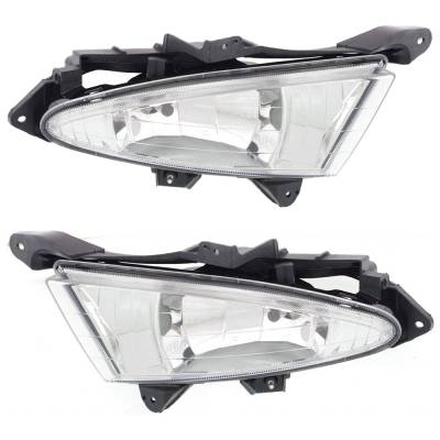 Rareelectrical - New Pair Of Fog Lights Compatible With Hyundai Elantra Gls Se Sedan 2007-2010 By Part Numbers