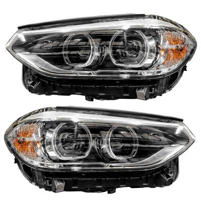 Rareelectrical - New Pair Of Led Headlights Compatible With Bmw X3 Sport Utility 2018 By Part Number 63-11-7-466-122