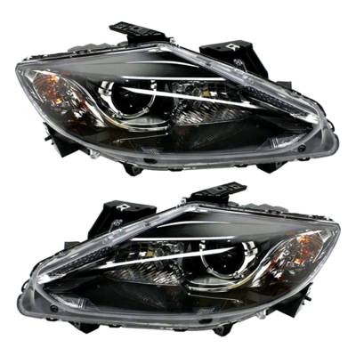 Rareelectrical - New Pair Of Halogen Headlight Compatible With Mazda Cx-9 Sport 2013-2015 By Part Number Tk21-51-031B