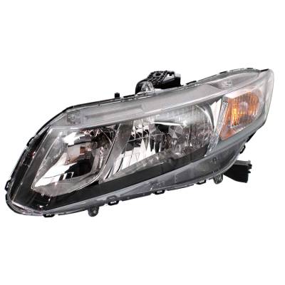 Rareelectrical - New Left Halogen Headlight Compatible With Honda Civic Si Lx Coupe 2013 By Part Number 33150-Tr0-A51