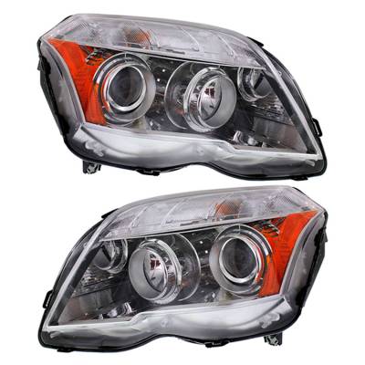 Rareelectrical - New Pair Of Halogen Headlight Compatible With Mercedes-Benz Glk300 2010-2012 By Part Number