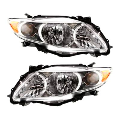 Rareelectrical - New Pair Of Headlight Compatible With Toyota Corolla Base Sedan 2009-2010 By Part Number 81110-02670