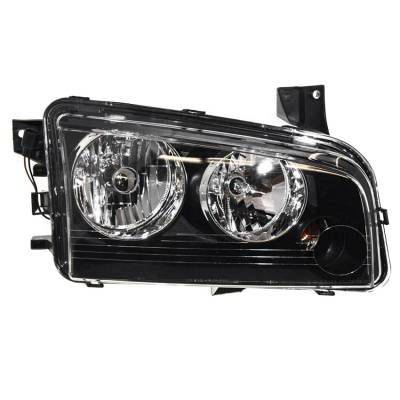 Rareelectrical - New Passenger Side Halogen Headlight Compatible With Dodge Charger Sedan 2007-2010 By Part Number