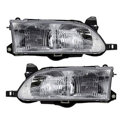 Rareelectrical - New Pair Of Headlight Compatible With Toyota Corolla Sedan 1993-1997 By Part Number 81110-1E221