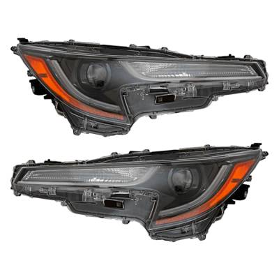 Rareelectrical - New Pair Of Headlight Compatible With Toyota Corolla L Sedan 2020 By Part Number 81140-12K90