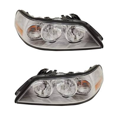 Rareelectrical - New Pair Headlights Compatible With Lincoln Town Car Signature Limited 2005 2006 2007 2008 2009 2010