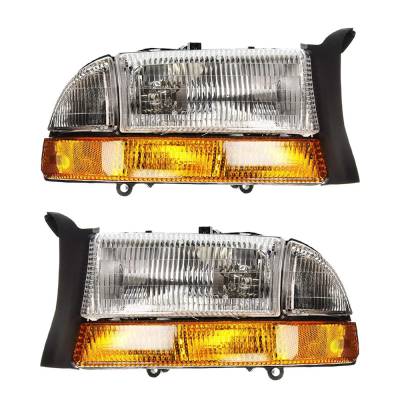 Rareelectrical - New Pair Of Headlights Compatible With Dodge Durango Sxt Sport Utility 2003 By Part Numbers