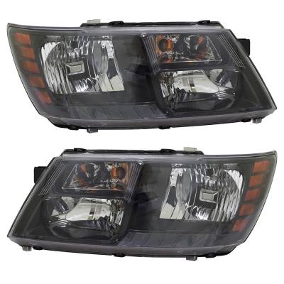 Rareelectrical - New Pair Of Headlights Compatible With Dodge Journey Se Gt 2018 By Part Number Ch2503265 68200085Ac