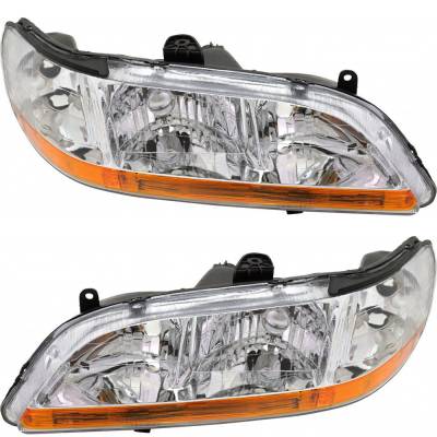 Rareelectrical - New Pair Of Headlights Compatible With Nissan Altima Gle Sedan 2.4L 1998 1999 By Part Number