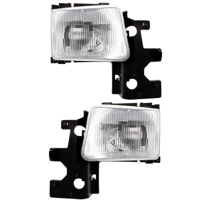 Rareelectrical - New Pair Of Headlights Compatible With Dodge Ram 2500 3500 Van Extended Standard Van 1996 1997 By