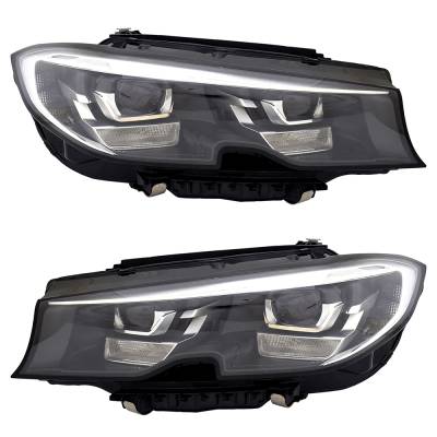 Rareelectrical - New Pair Of Headlights Compatible With Bmw 330I Xdrive Sedan 2019 2020 2021 2022 Part Number 63 11 8