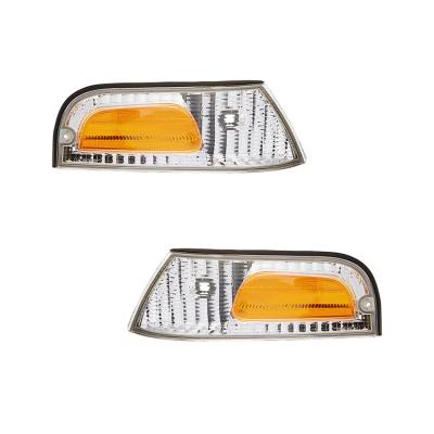 Rareelectrical - New Pair Side Marker Light Compatible With Ford Crown Victoria Lwb Fo2521147 Fo2520147