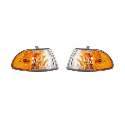 Rareelectrical - New Turn Signal Light Pair Compatible With Honda Civic 1992-1995 33300-Sr4-A02 33350Sr4a02